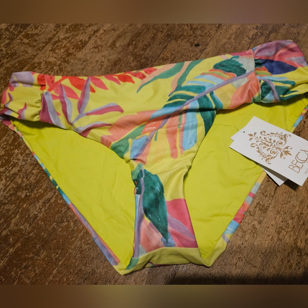 Becca Costa Bella Adela Reversible Hipster Swim Bottom Size 0X Plus Size NWT